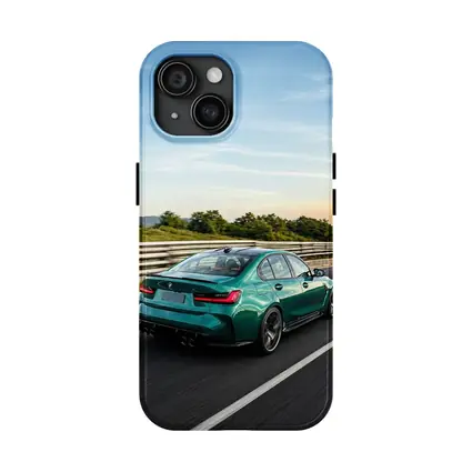 BMW M3 Green Sedan On Highway