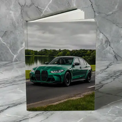 BMW M3 Sedan Green Lakeside Road Drive