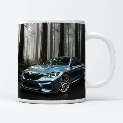 BMW M3 Parked In Misty Forest