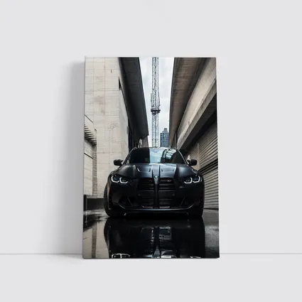 BMW M3 Black Front Urban Street Setting