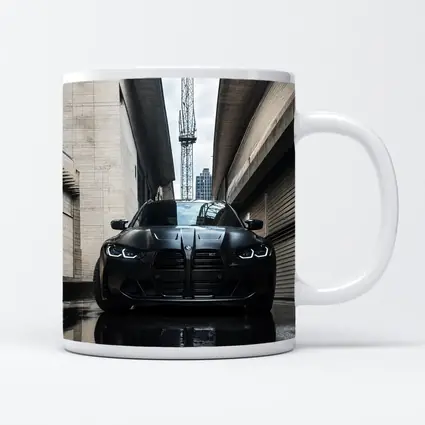BMW M3 Black Front Urban Street Setting