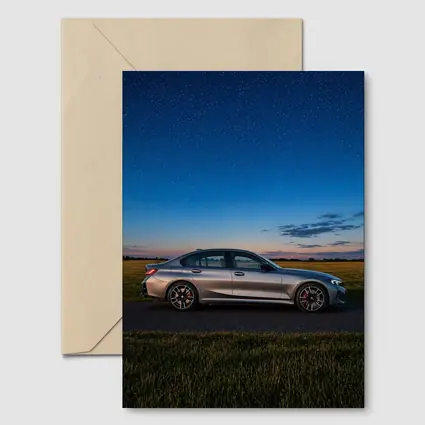 BMW M340i Gray Sedan Starry Night