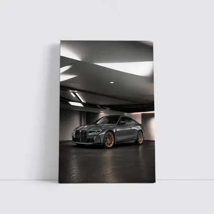 BMW M4 Gray Coupe Indoor Garage Shot