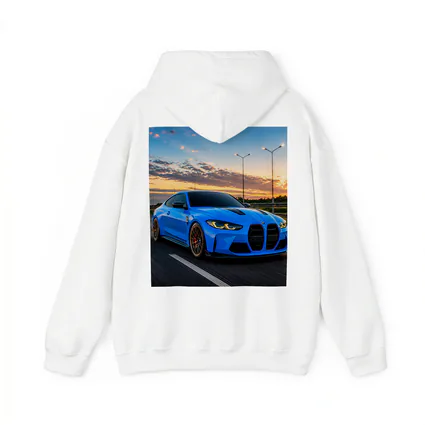 BMW M4 Blue Coupe Highway Sunset Drive