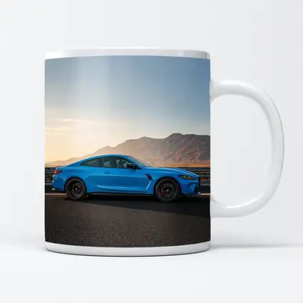 BMW M4 Blue Coupe Mountain Road