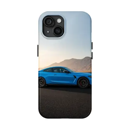 BMW M4 Blue Coupe Mountain Road