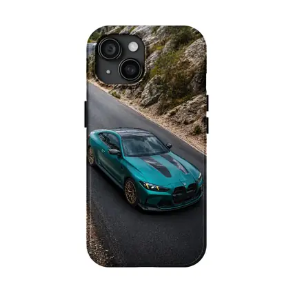 BMW M4 CS Green on Mountain Road