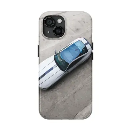 BMW M4 White Racing Stripes Top View