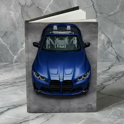 BMW M4 Cabriolet Blue Studio Shot