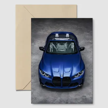 BMW M4 Cabriolet Blue Studio Shot