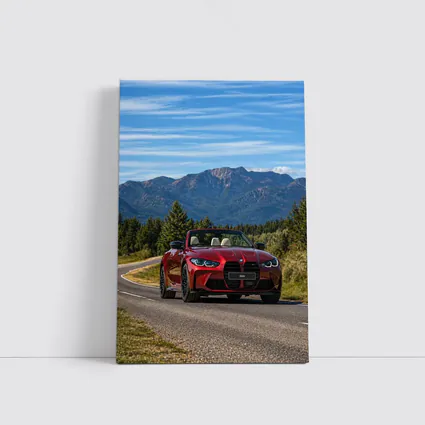 BMW M4 Convertible Red Mountain Road