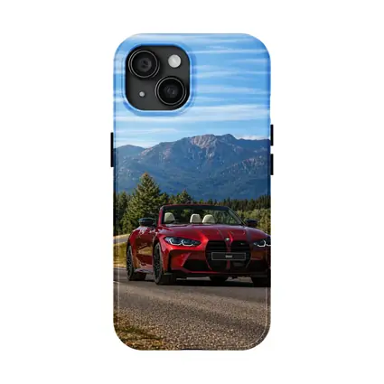BMW M4 Convertible Red Mountain Road