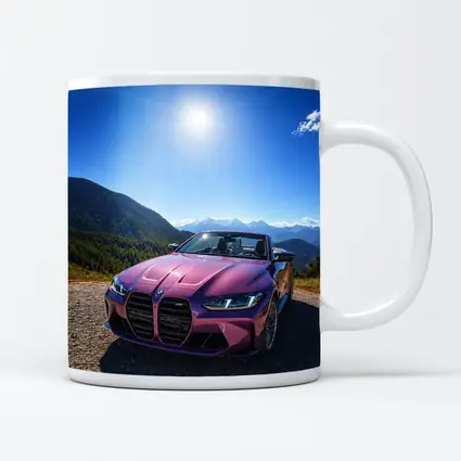 BMW M4 Convertible Purple Mountain Backdrop