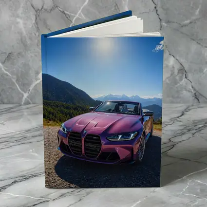 BMW M4 Convertible Purple Mountain Backdrop