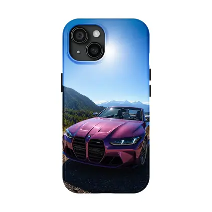 BMW M4 Convertible Purple Mountain Backdrop
