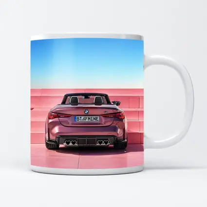 BMW M4 Convertible Rear Pink Wall