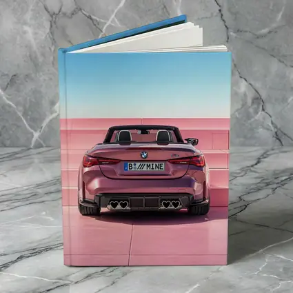 BMW M4 Convertible Rear Pink Wall
