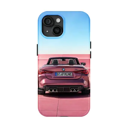 BMW M4 Convertible Rear Pink Wall