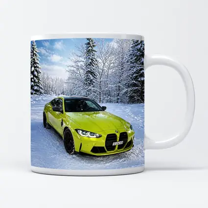 BMW M4 Competition Yellow Snow Forest