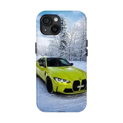 BMW M4 Competition Yellow Snow Forest
