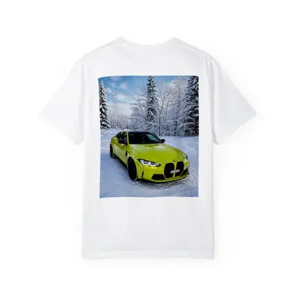 BMW M4 Competition Yellow Snow Forest