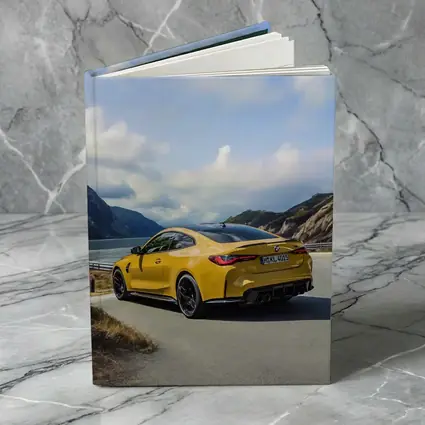 BMW M4 Yellow Coupe Coastal Road Drive