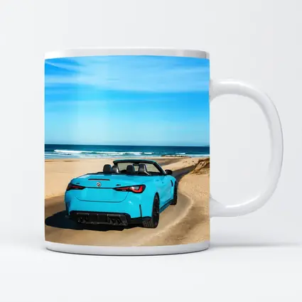 BMW M4 Convertible Blue Beach Road