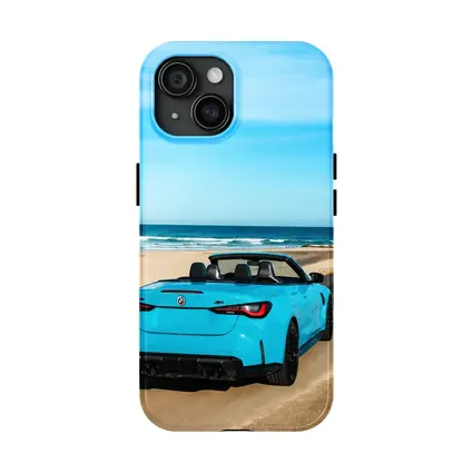 BMW M4 Convertible Blue Beach Road