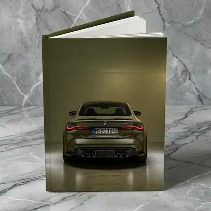 BMW M4 Rear View Olive Green Studio