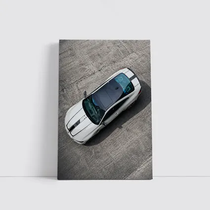BMW M4 White Coupe Aerial Track View