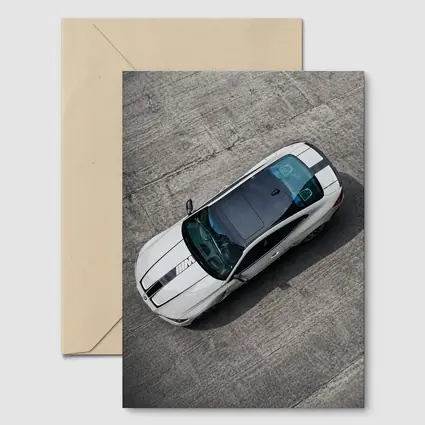 BMW M4 White Coupe Aerial Track View