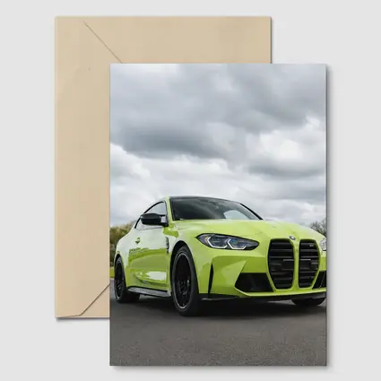 BMW M4 Lime Green Coupe Open Road
