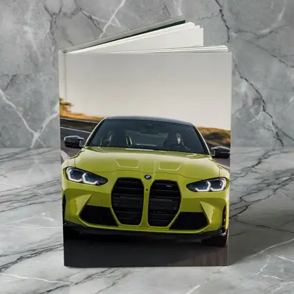 BMW M4 Lime Green On Winding Road