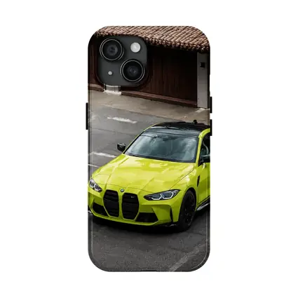 BMW M4 Lime Green Coupe Parking Lot
