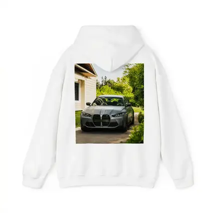 BMW M3 Gray Sedan Suburban Driveway Setting