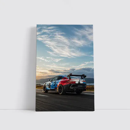 BMW M4 GT4 Racing on Open Road