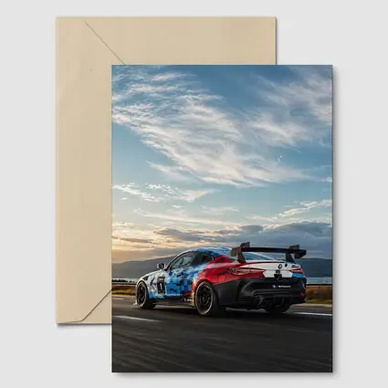 BMW M4 GT4 Racing on Open Road