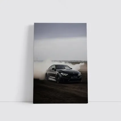 BMW M4 Black Burnout Smoky Drift
