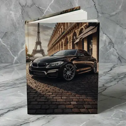 BMW M4 Black Coupe Paris Eiffel Tower