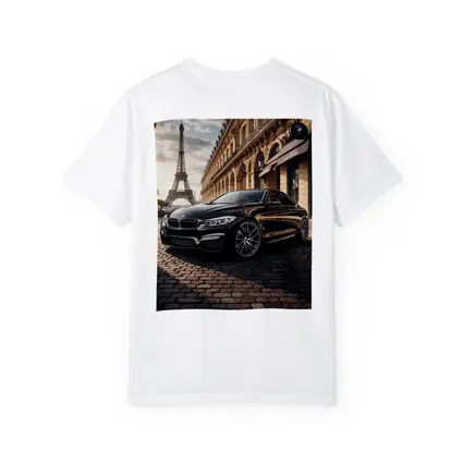 BMW M4 Black Coupe Paris Eiffel Tower