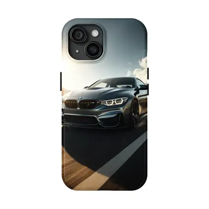 BMW M4 Dark Gray Racing on Open Road
