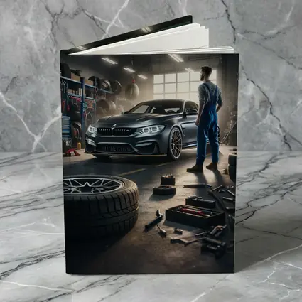 BMW M4 Mechanic Workshop Garage Scene