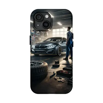 BMW M4 Mechanic Workshop Garage Scene