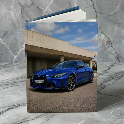 BMW M4 Blue Coupe Concrete Architecture