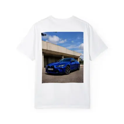 BMW M4 Blue Coupe Concrete Architecture