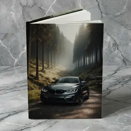 BMW M4 Parked On Misty Forest Road