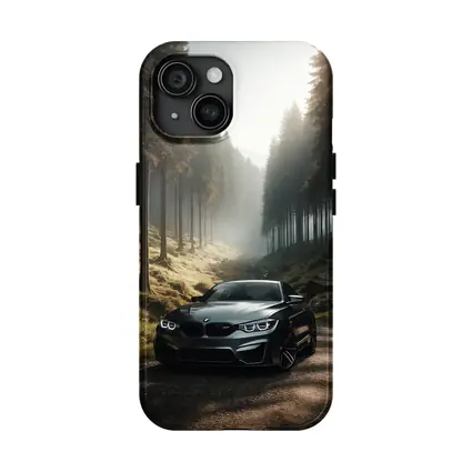 BMW M4 Parked On Misty Forest Road