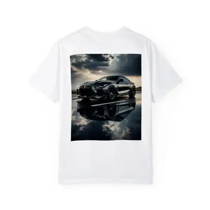 BMW M4 Black Coupe Stormy Sky Reflection
