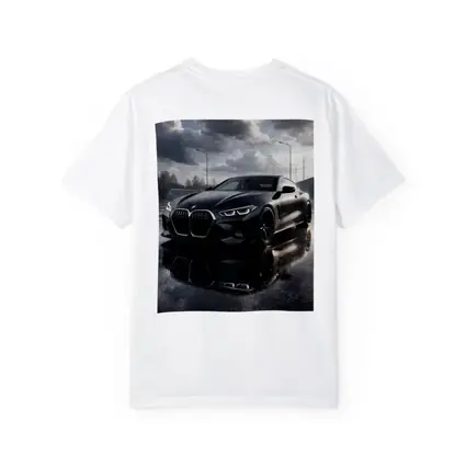 BMW M4 Black Wet Parking Lot Overcast