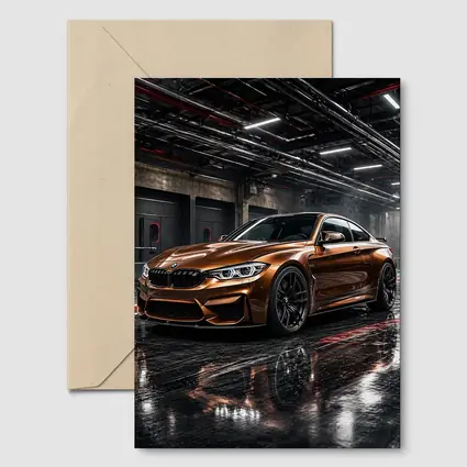 BMW M4 Bronze Coupe Dark Garage